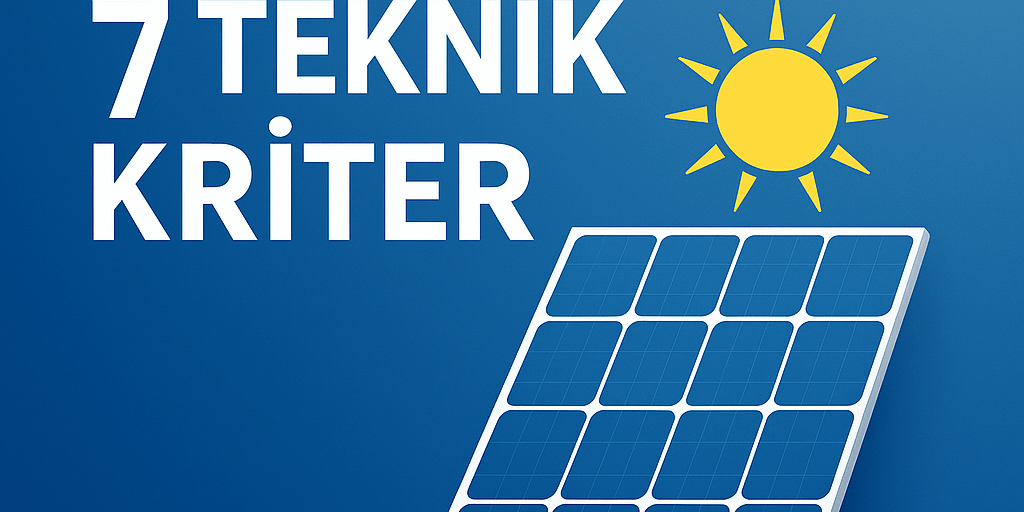 GÜNEŞ PANELİ SEÇİMİNDE DİKKAT EDİLMESİ GEREKEN 7 TEKNİK KRİTER BULUT ENERJİ